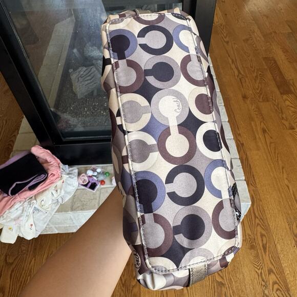 Coach Madison Sateen Demi Bag in the Op Art sequin blue/gray pattern - Picture 7 of 7